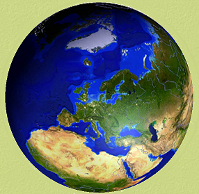 Image of 3D Earth. Source of 3D Worldmap image: http://www.bestshareware.net/img2/3d-world-map-big.jpg. Background changed from white to green to match background of webpage.