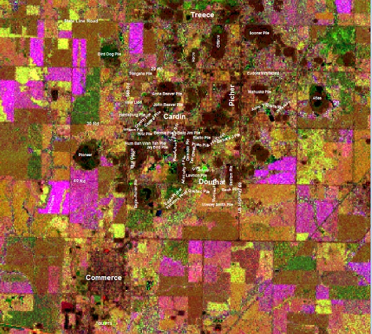 composite of 2010 Landsat band ratios 4/3-3/1-5/7