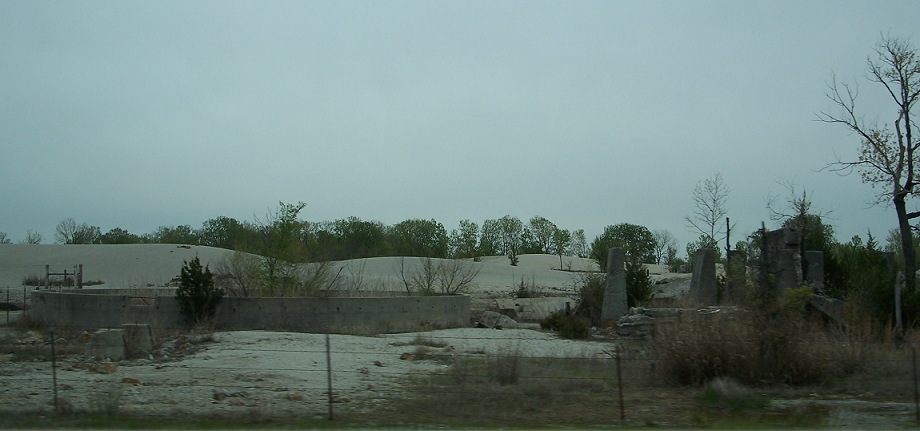 Image of mill remnants at Douthat, OK. Image by Gina Manders, April 2007.