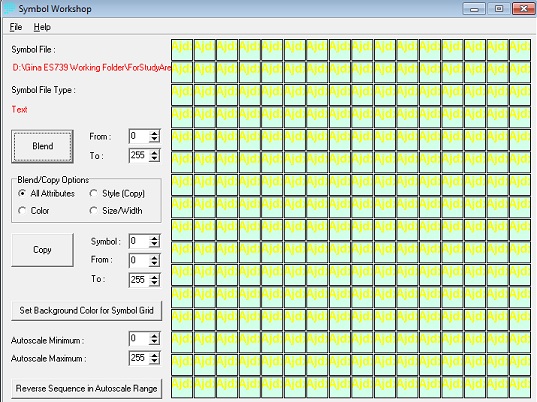 screenshot of symbol workshop module